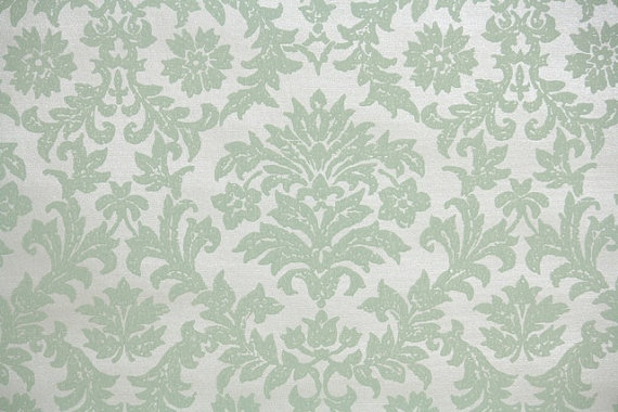 S Vintage Wallpaper Pale Green Victorian By Hannahstreasures