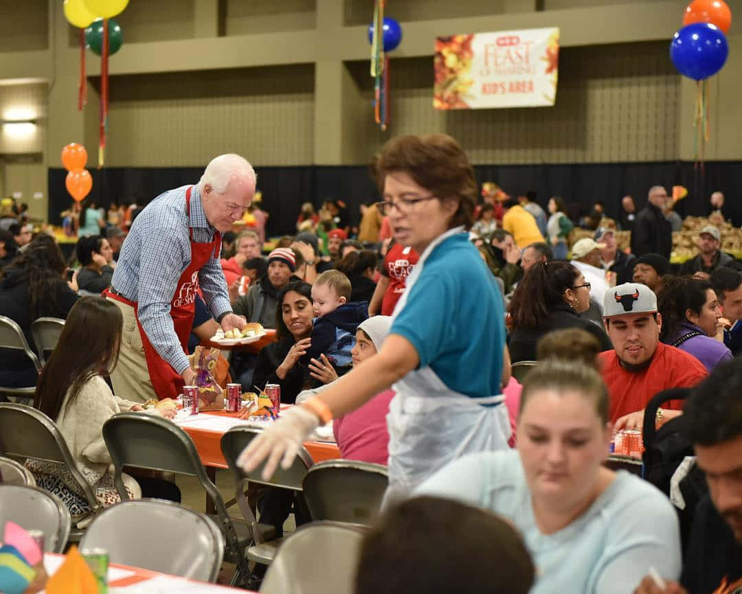 John Cornyn Serving Food Wallpaper
