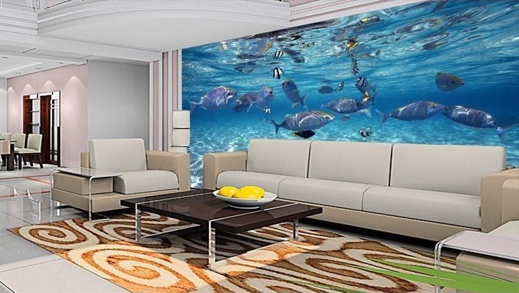 3d Wallpaper Bedroom Mural Roll Modern Luxury Sea World Wall