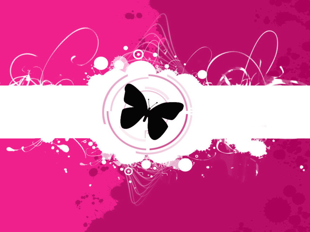 Pretty Pink Butterflies Wallpaper