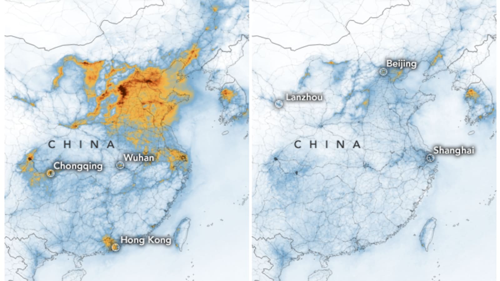 Nasa Image China S Air Pollution Decreased Amid Coronavirus Measures