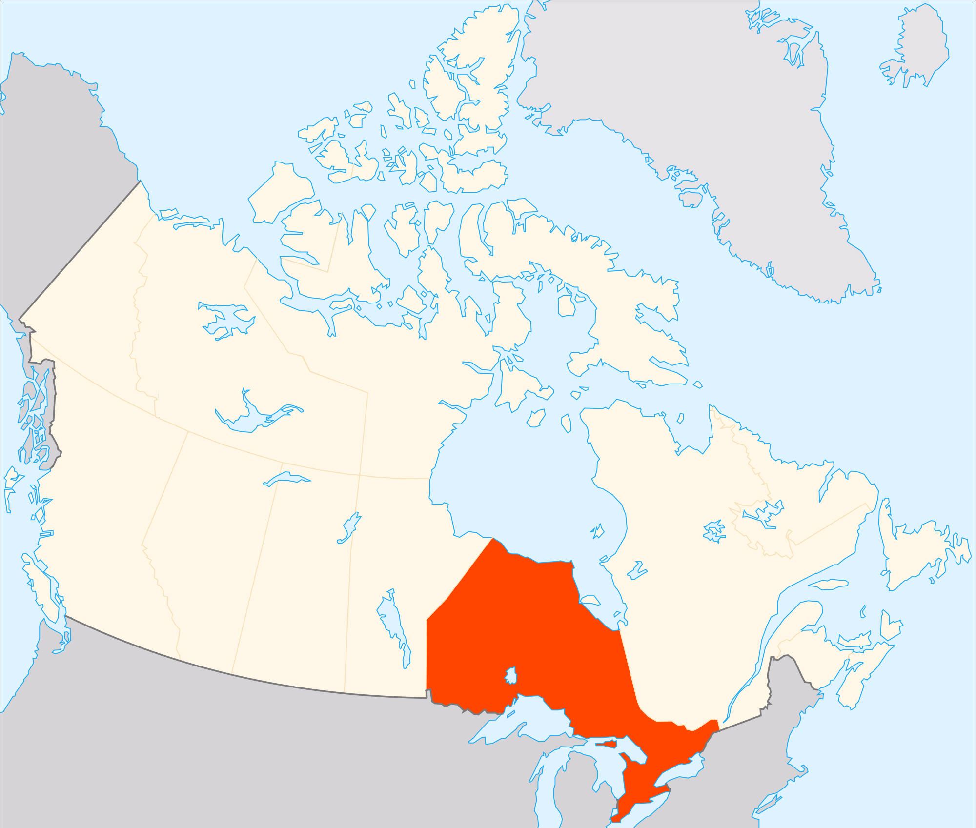 Ontario Map Google Map Of Ontario Canada Images Crazy Gallery 2000x1697