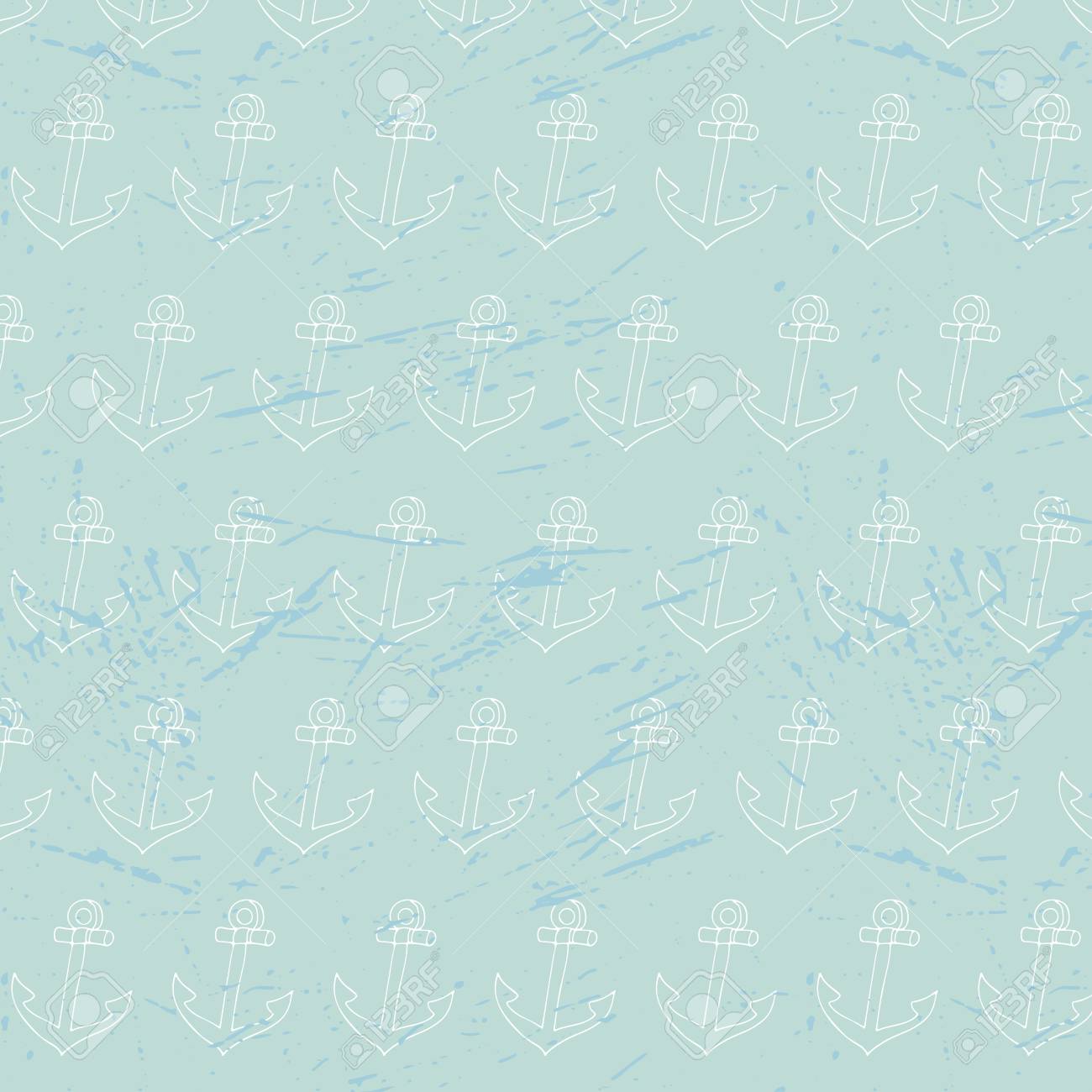Sea And Nautical Background Pattern Vector Illustration
