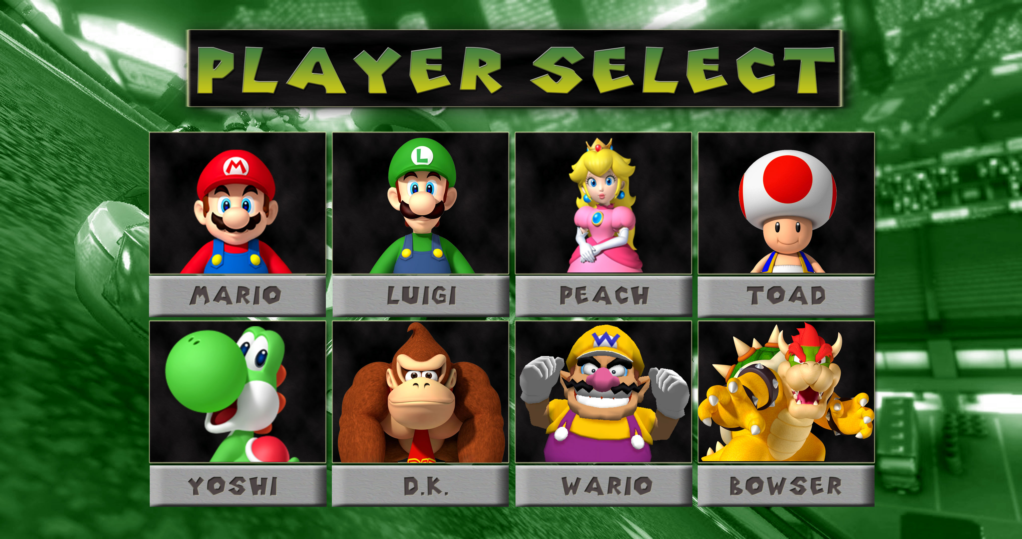 Mario Kart HD Game Select Screen And