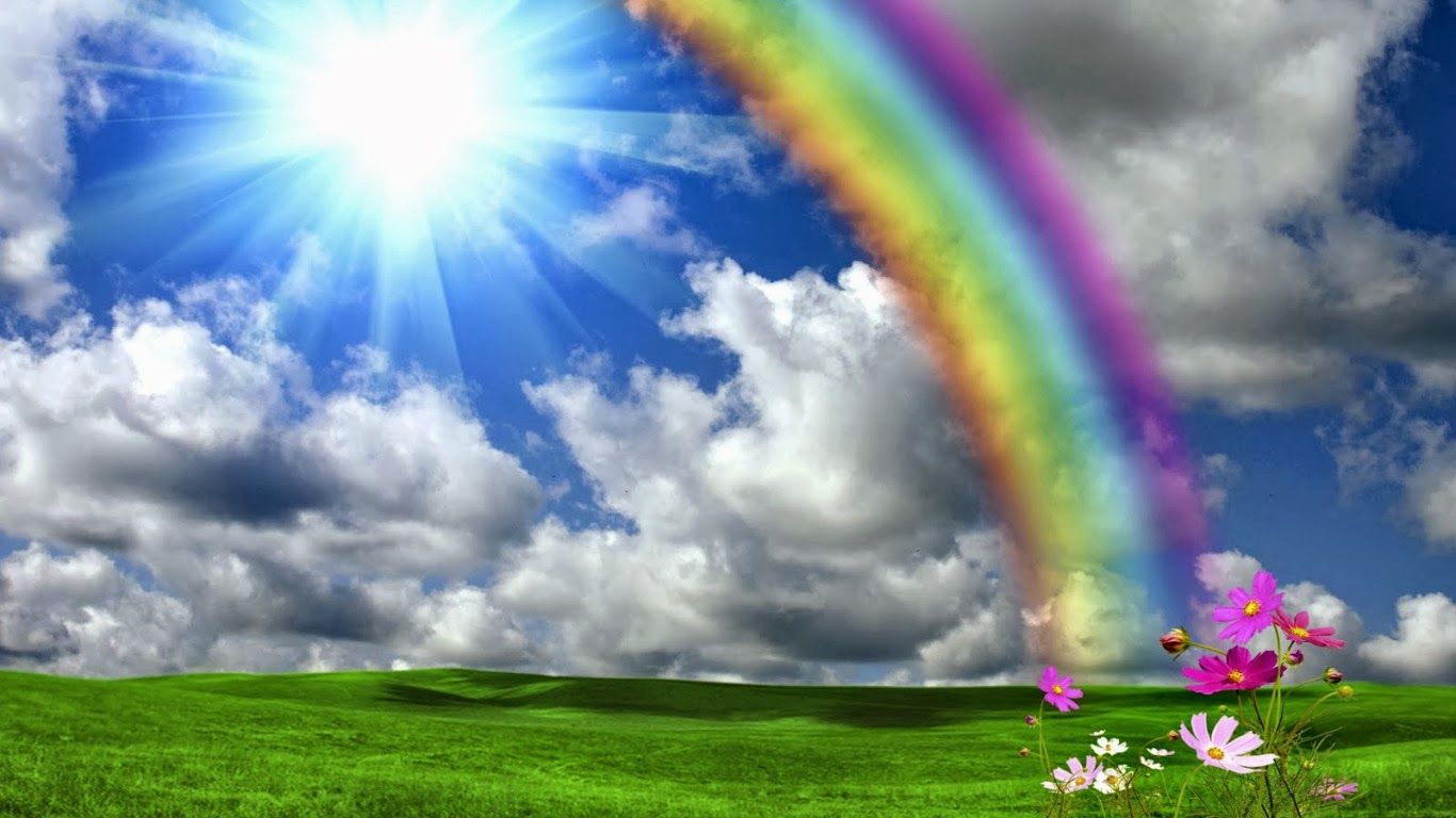 Free download Beautiful Rainbow Shining Sun Nature Hd Wallpapers Gods  [1366x768] for your Desktop, Mobile & Tablet | Explore 35+ Natural Rainbow HD  Wallpapers | Hd Natural Wallpaper, Natural Backgrounds, Natural Wallpaper