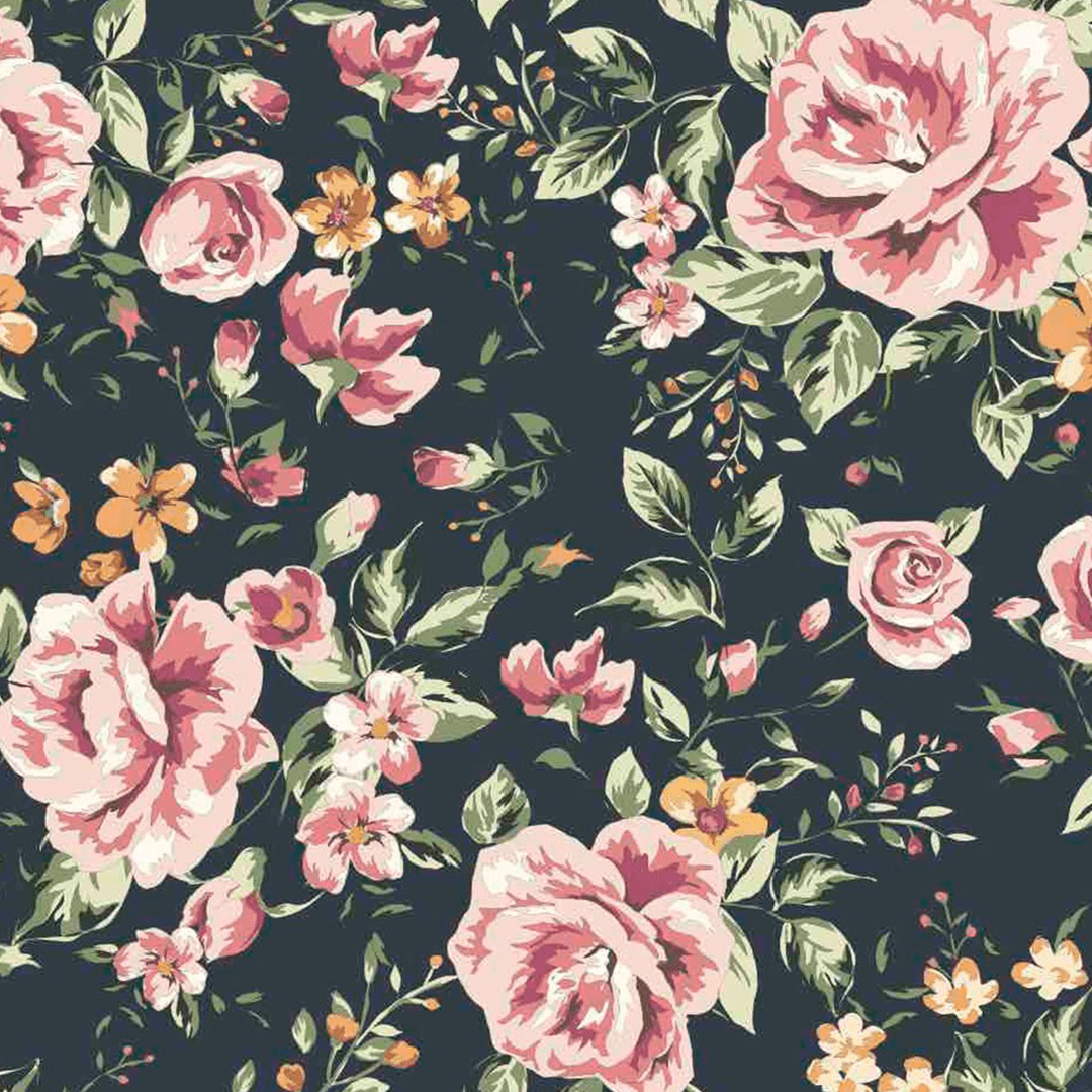 Marley Dark Floral Wallpaper Flower Project Nursery