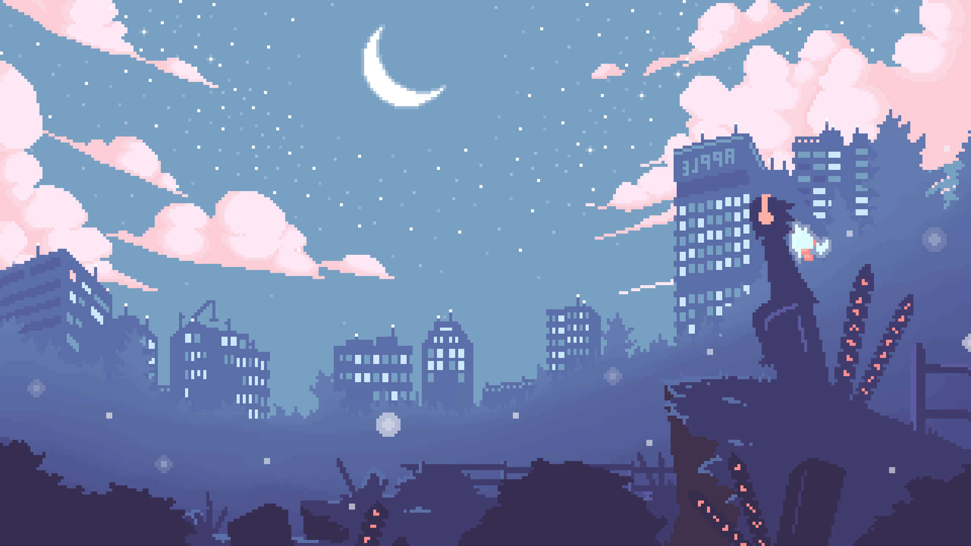 Aesthetic Pixel Background Wallpaper