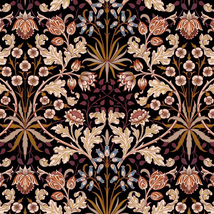Hyacinth Wallpaper Black