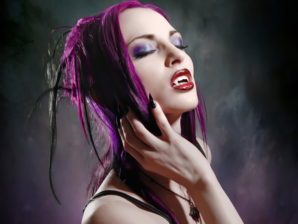 Hot vampire girl .jpg, vampire, girl, blood, HD wallpaper