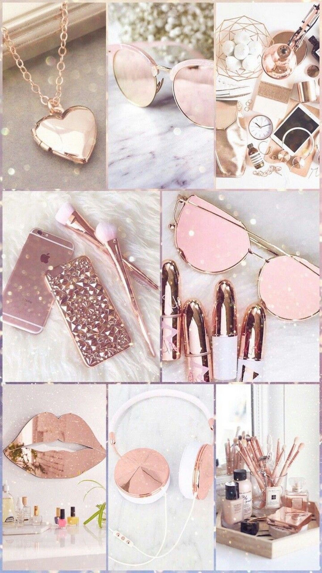 Wallpaper Mobile Rose Gold Aesthetic