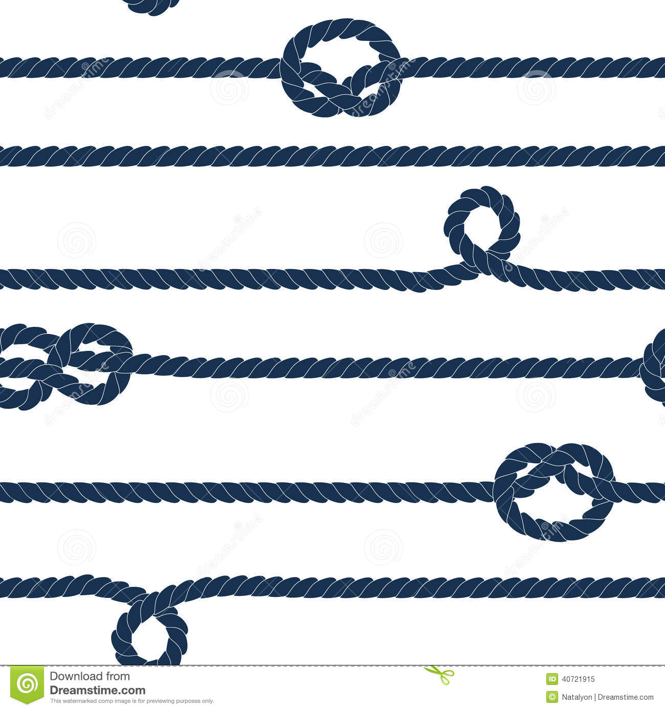 Navy Blue And White Background Rope Marine Knots