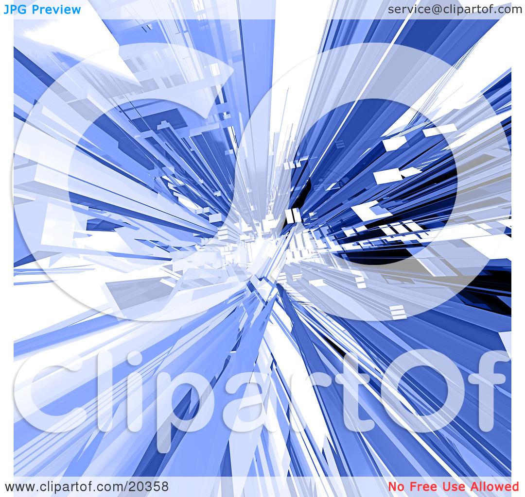 Illustration Of An Abstract Blue Background Bright Light Reflecting