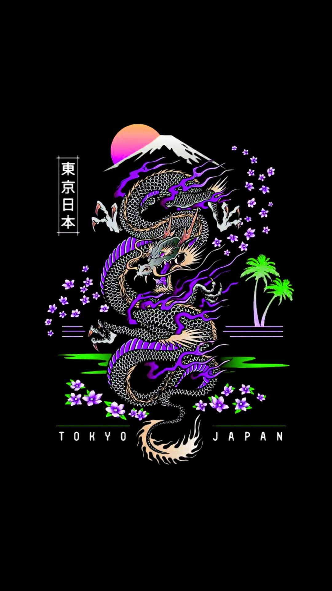 Japanese Dragon Background Wallpaper