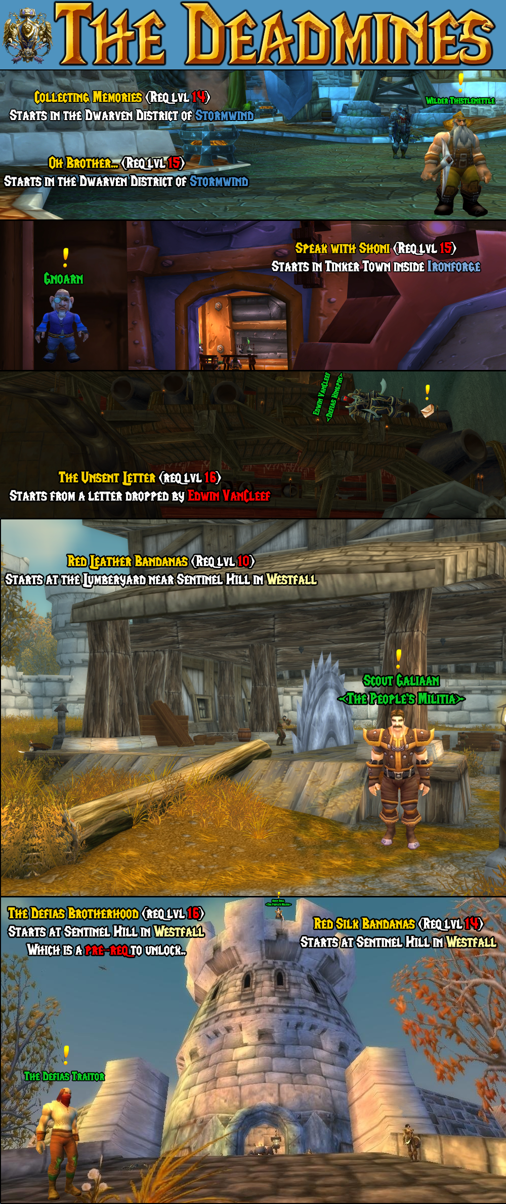 I Created A Quest Infographic For The Deadmines Classicwow