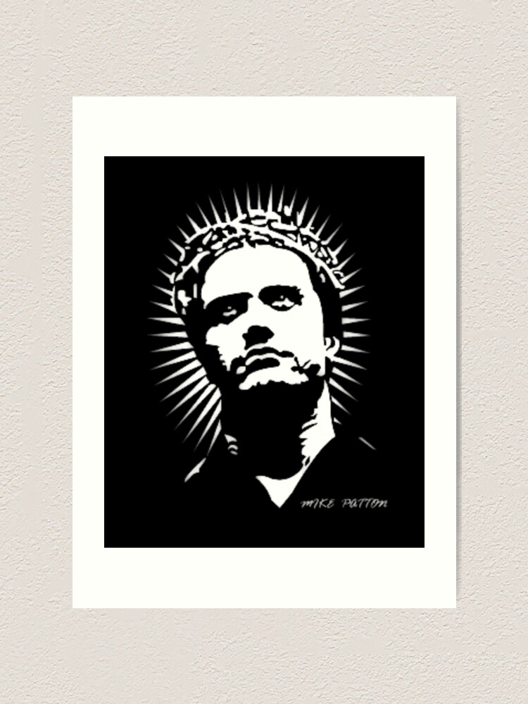 Mike Patton Lord And Savior Black Background Art Print By