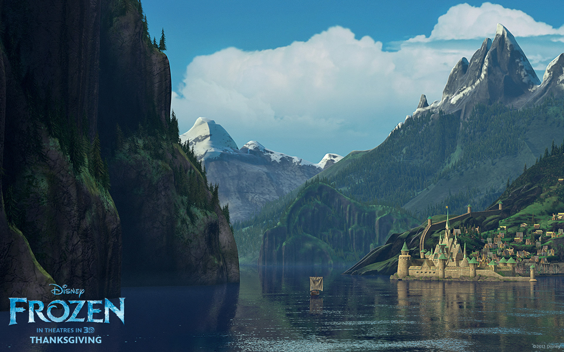 Arendelle In Summer From Disney S Frozen Desktop Wallpaper