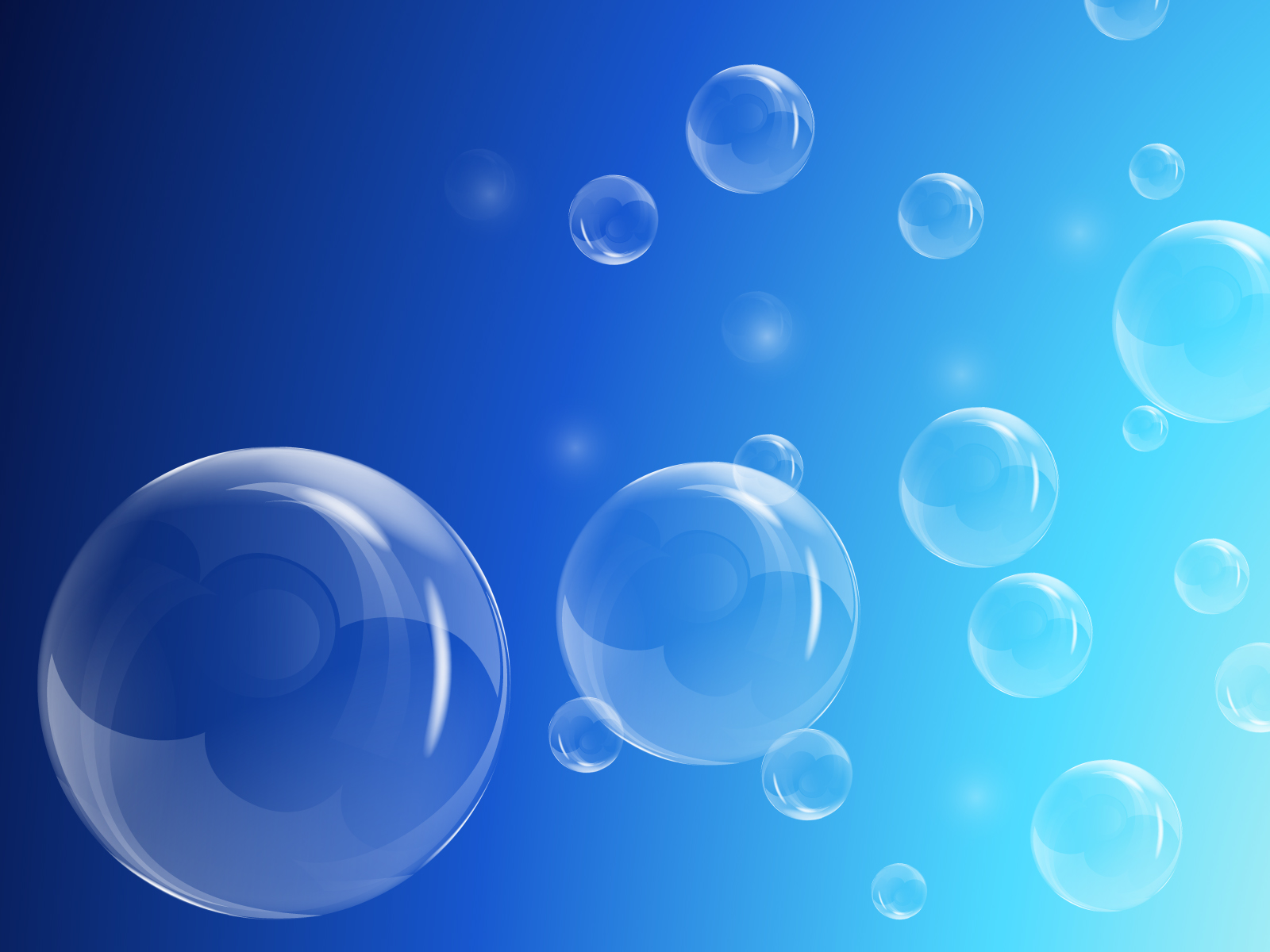 Blue Bubble Background For