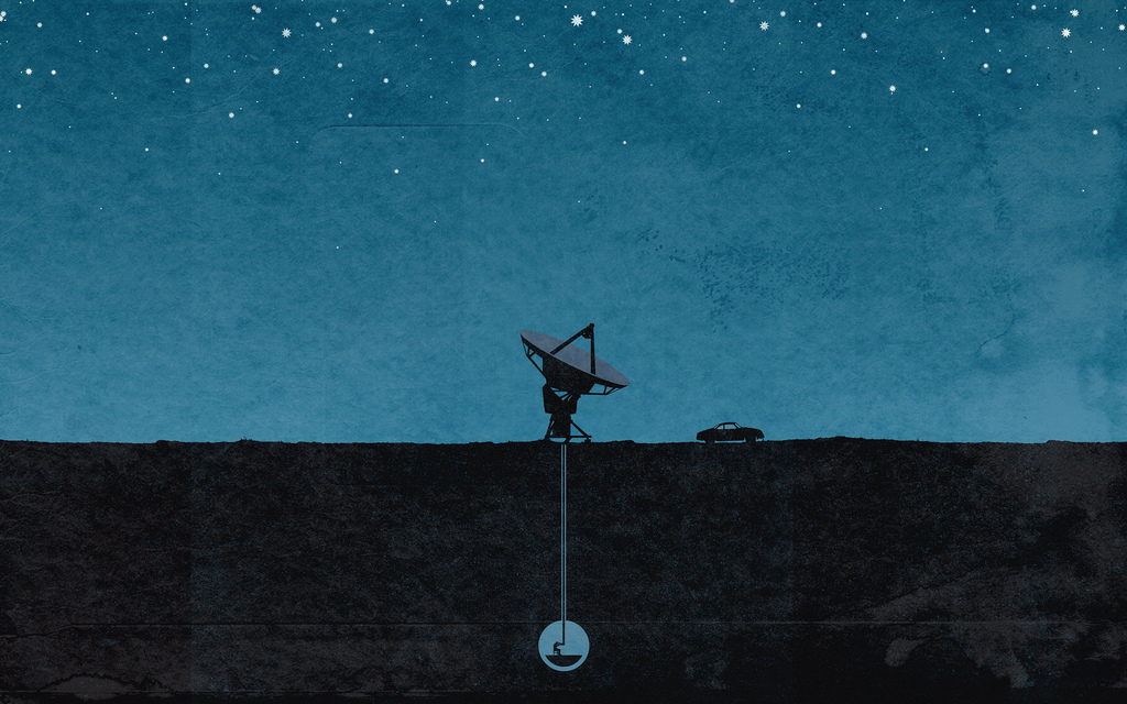 Stargazer Desktop Wallpaper Illustration Responsive