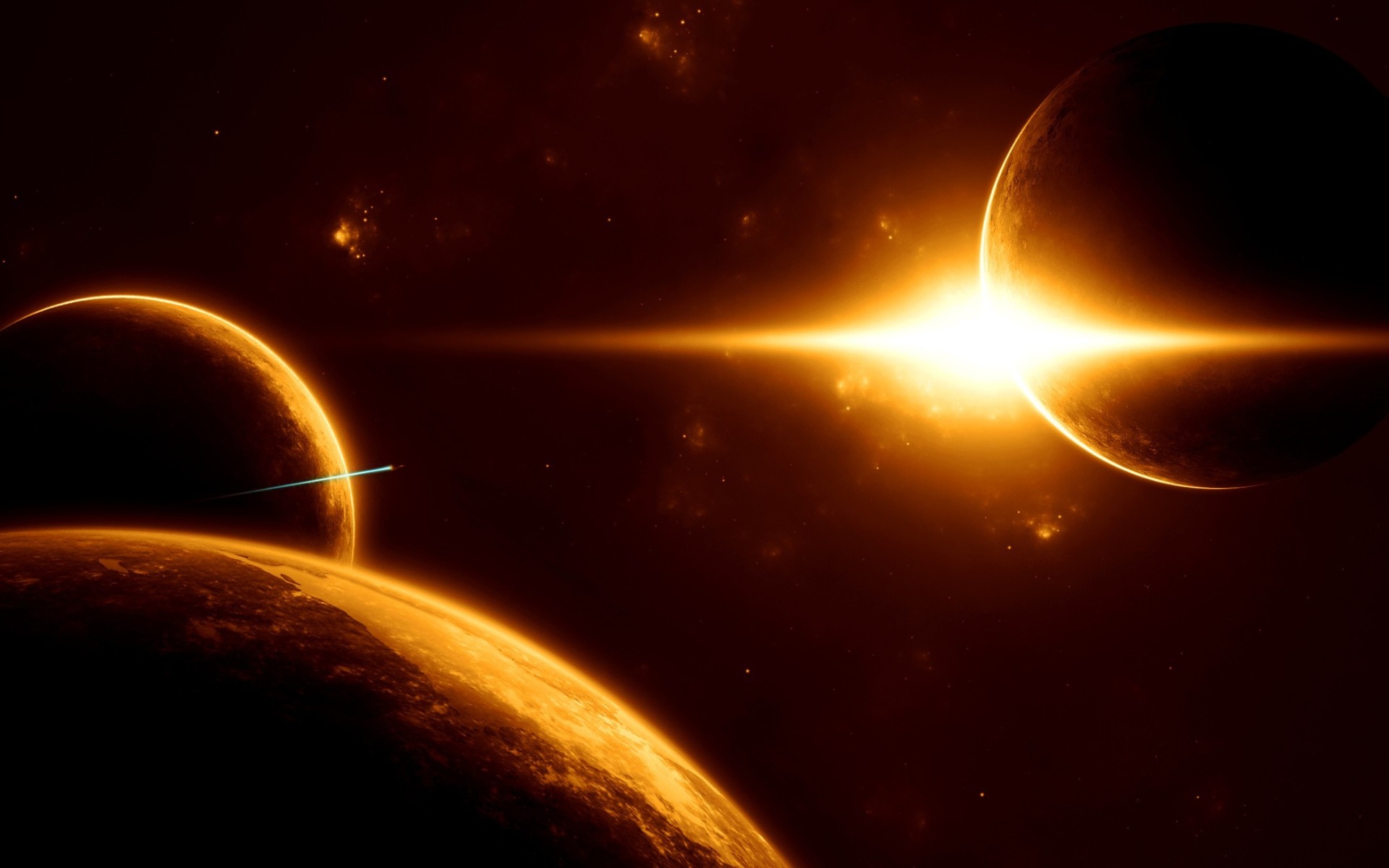 Outer Space Sunrise Wallpaper