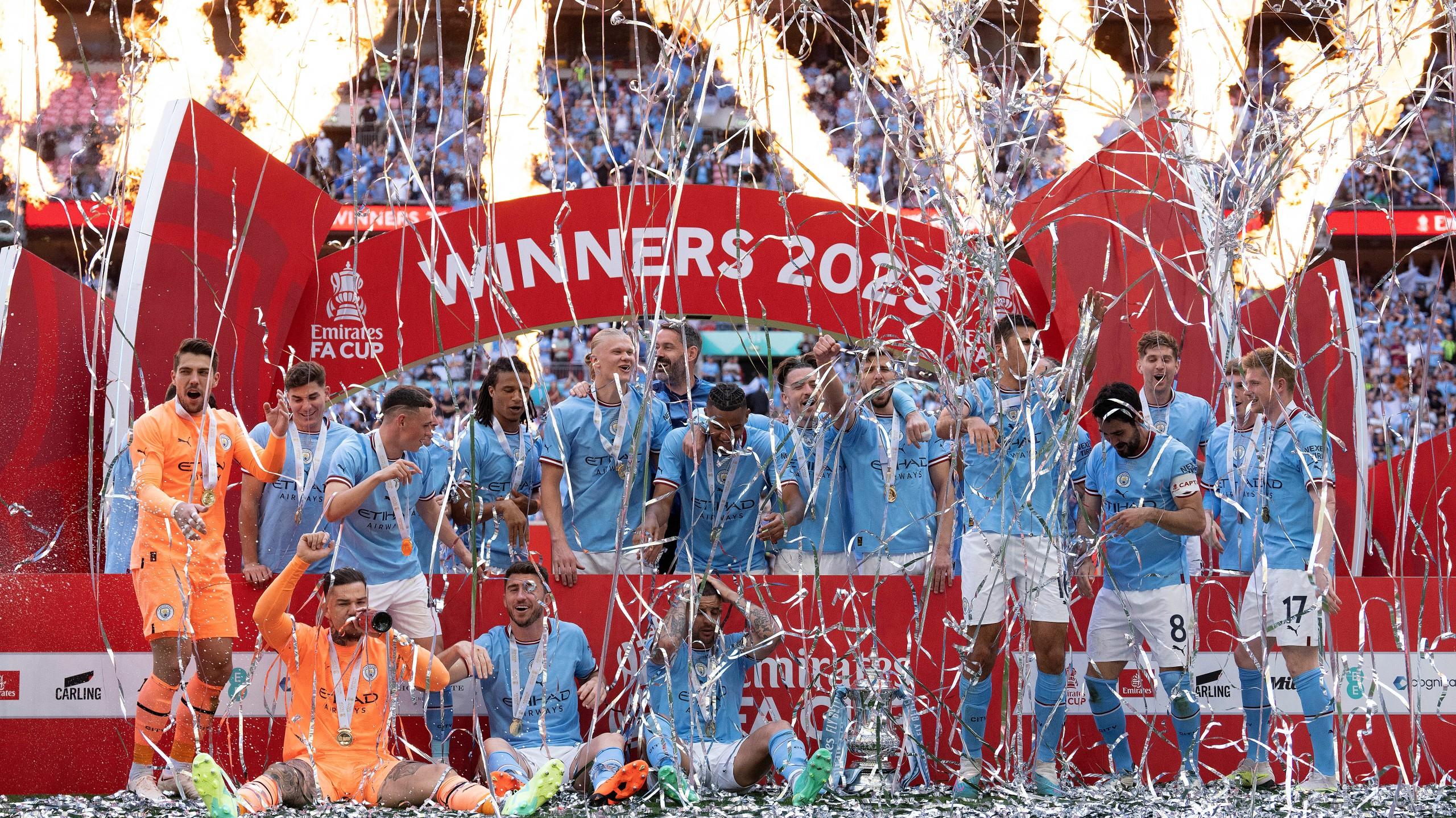 Man City Beats United In Fa Cup Final To Plete Second