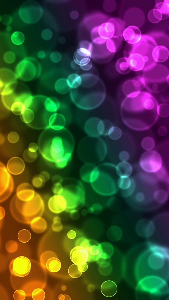 Colorful Blurred Bubbles Wallpaper   Free iPhone Wallpapers