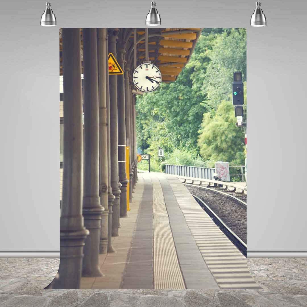 Free download MEETS 5x7ft Train Station Backdrop Brick Floor Pillar ...