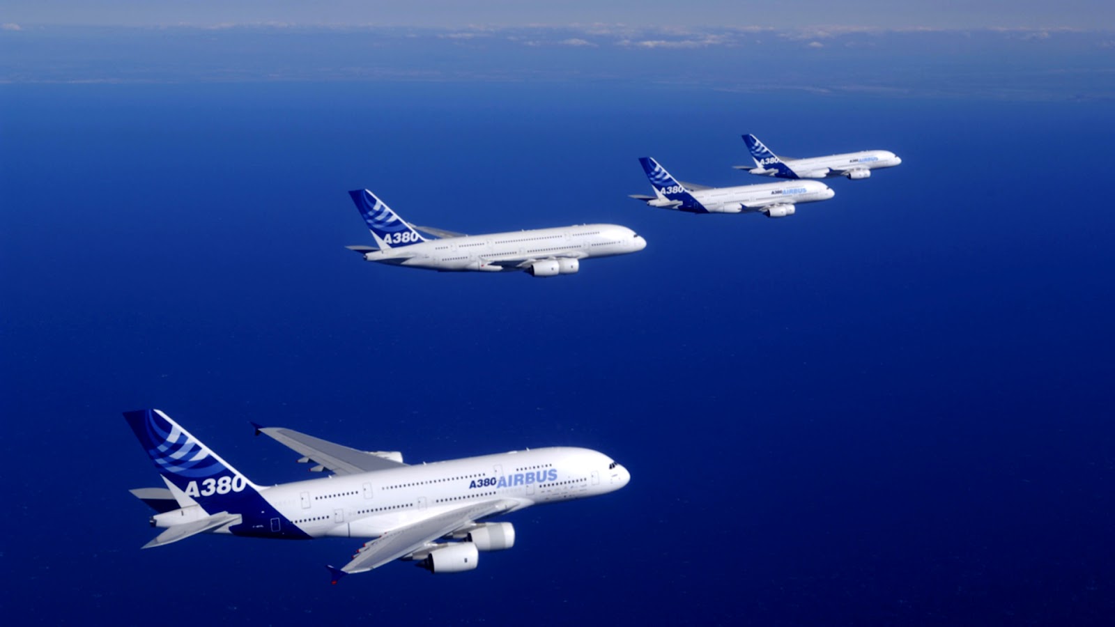 Airbus A380 Planes On Ocean HD Wallpaper