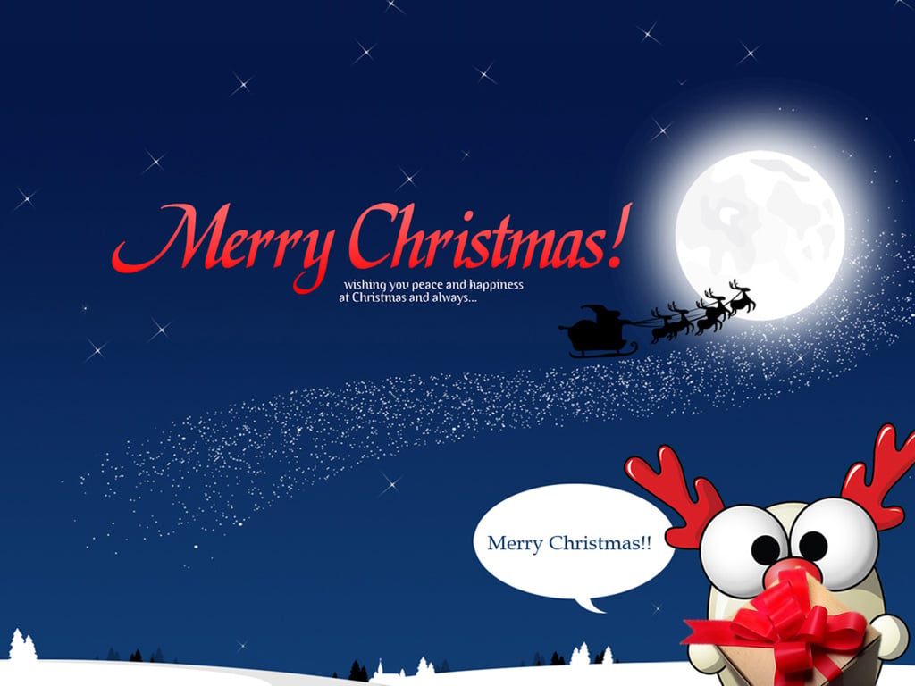Free Printable Merry Christmas Greeting Cards 1024x768