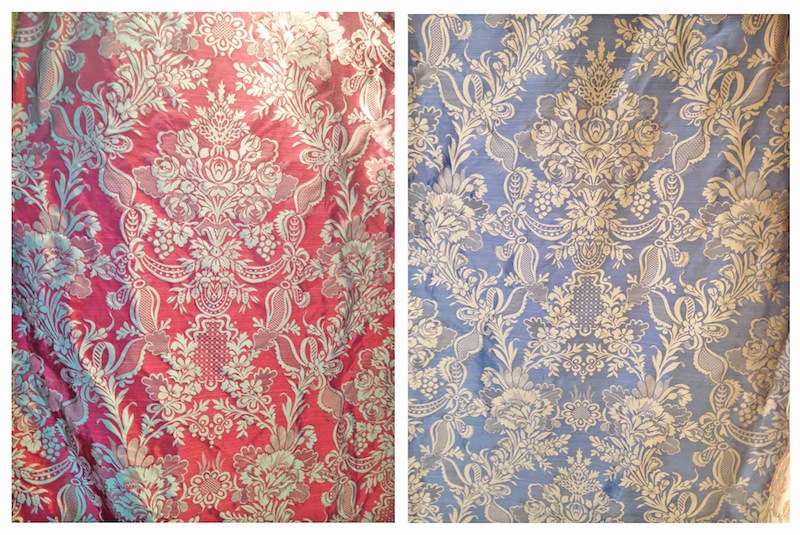 Catherine Silk Damask Hand blocked wallpapers bespoke fabrics