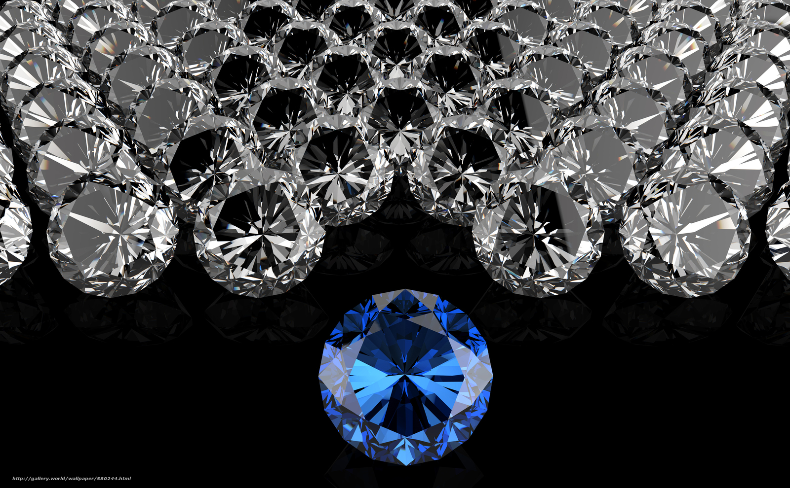 Wallpaper Blue Diamond Pebbles Diamonds Black Background