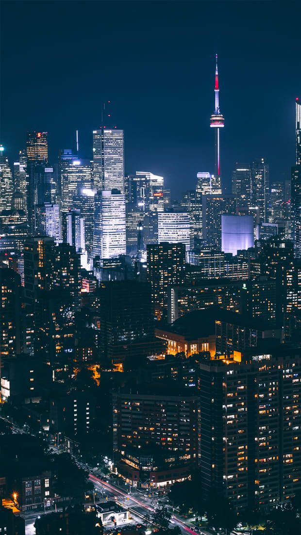 Above the City of Toronto iPhone Wallpapers Free Download