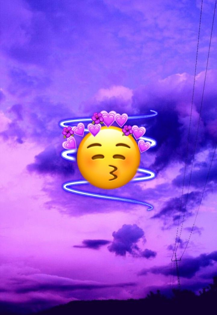 Aesthetic Purple Emoji Wallpaper