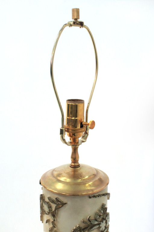 🔥 Free download Pair of Large Ivory Wallpaper Roll Table Lamps at