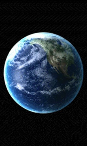 Spinning Earth Live Wallpaper Showing A Rotating On
