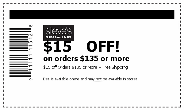 Steves Blinds And Wallpaper Sometimes Offers Coupons Like These