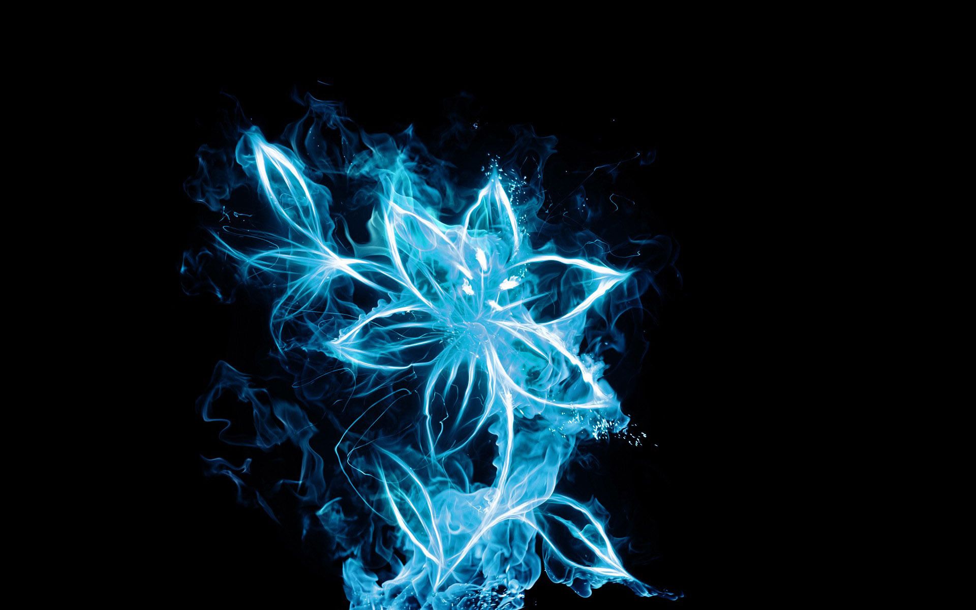 Wallpaper For Blue Fire Flames White Background