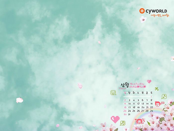March Desktop Calednar Wallpaper Anime Cg Calendar For