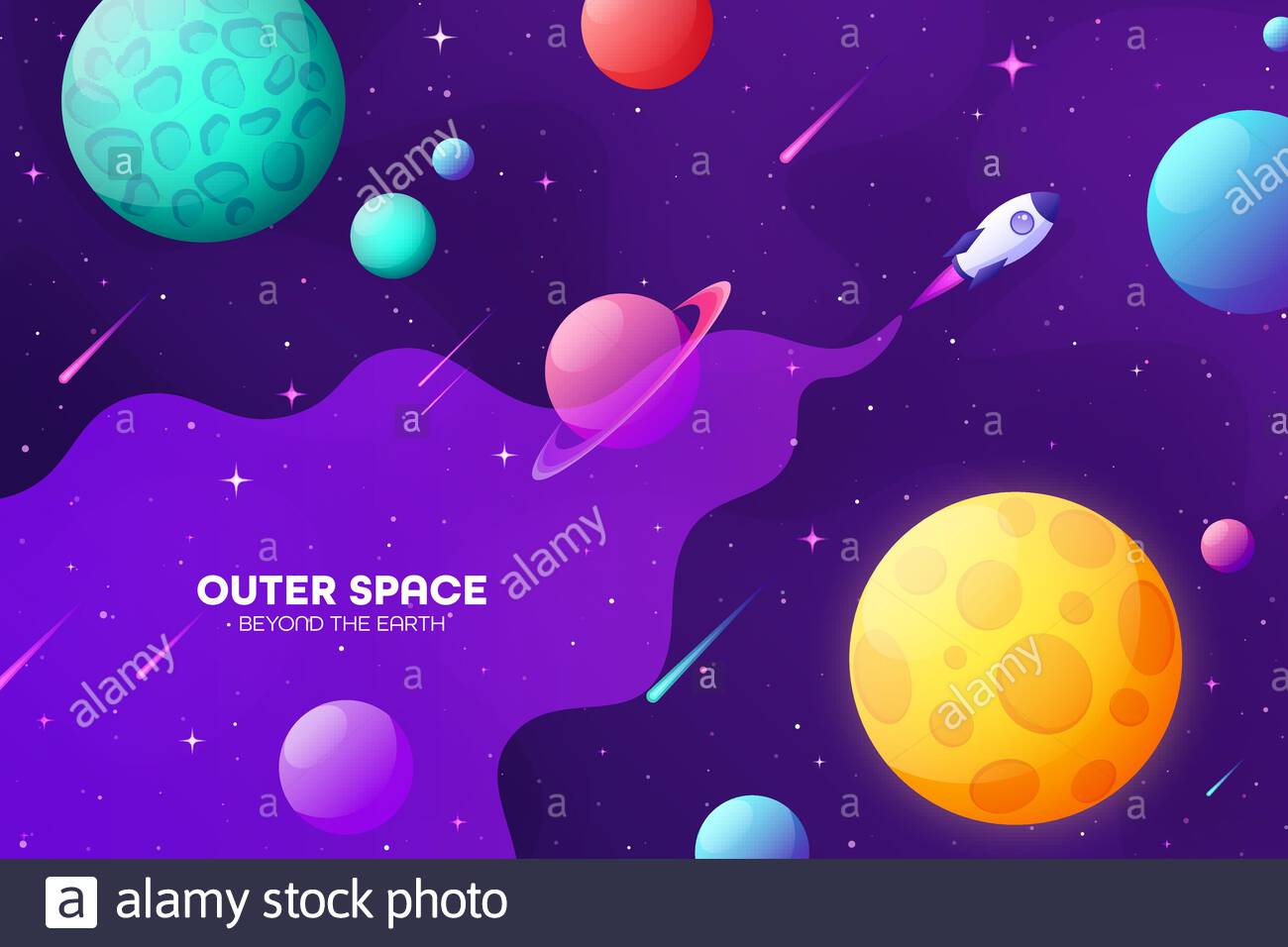 Free download Space futuristic modern colorful background with rocket ...