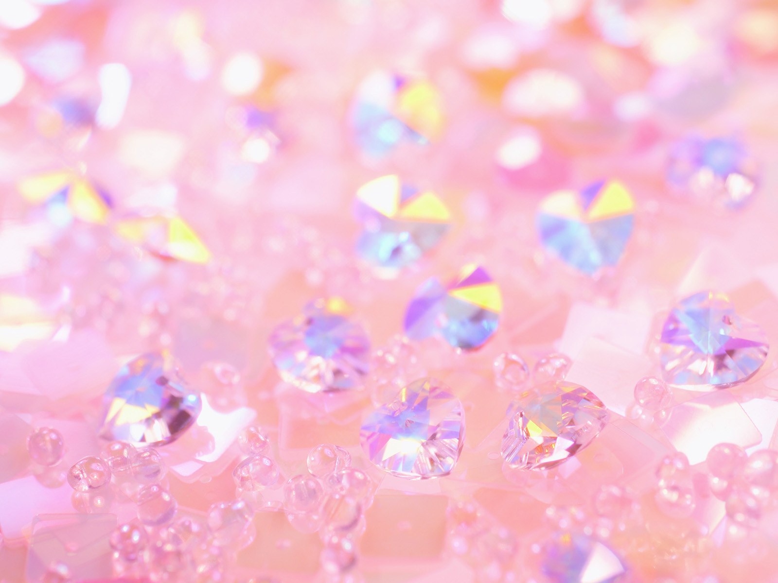 Sparkling Diamonds And Crystals Romantic Background