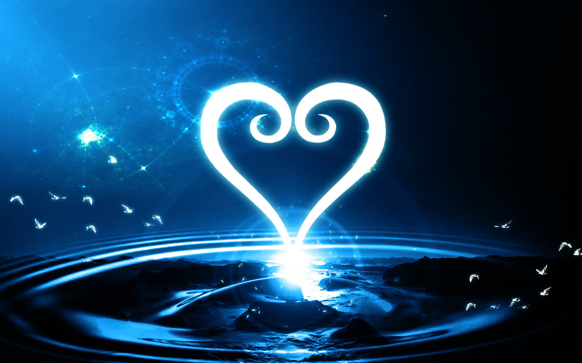 Kingdom Hearts Heart Logo Abstract Wallpaper By Zaxiade