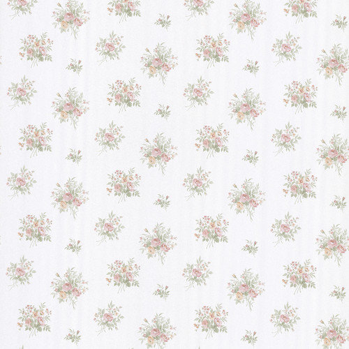 Brewster Home Fashions Satin Rose Floral Toss Embossed Wallpaper Set