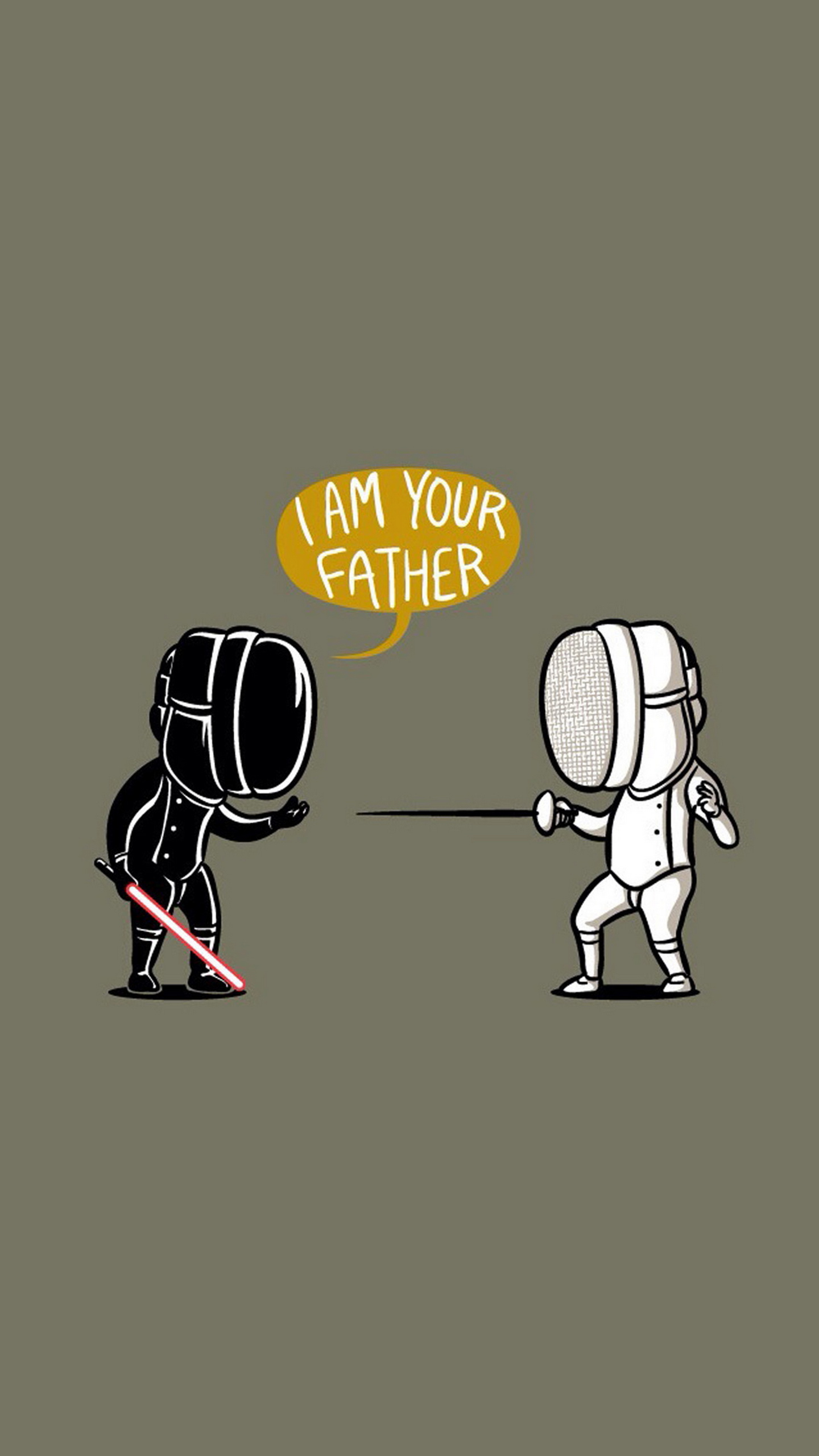 Fencing Star Wars I Am Your Father Lock Screen Samsung
