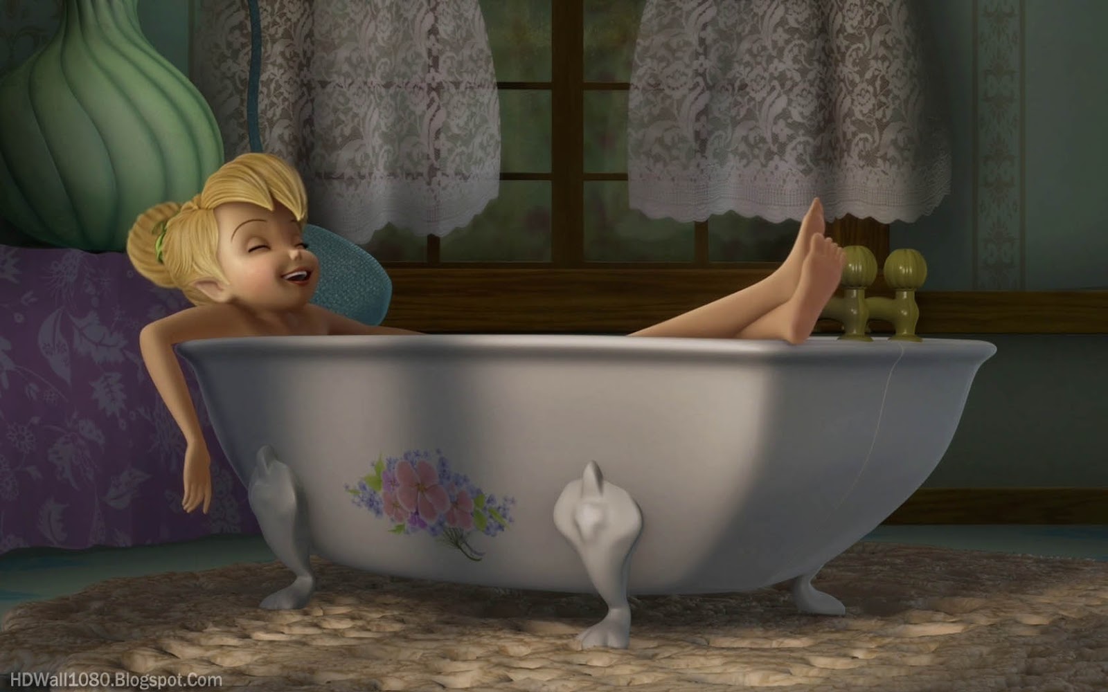 Tinker Bell In Bathroom HD Movie Wallpaper R Desktop Background