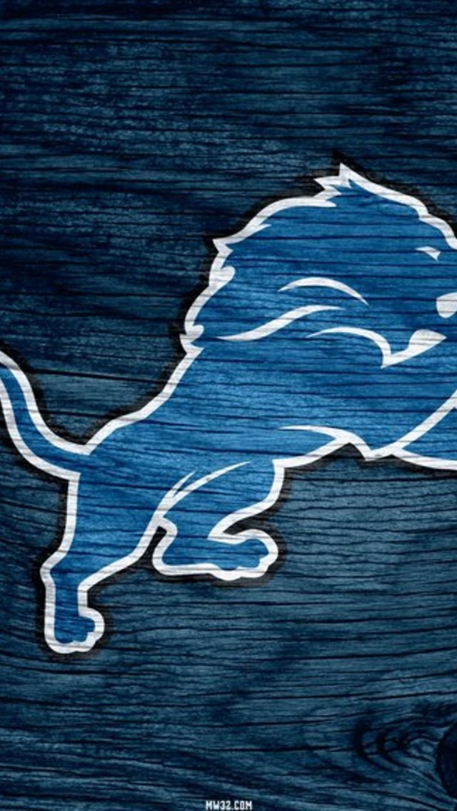 Detroit Lions Blue Weathered Wood Wallpaper for iPhone 5