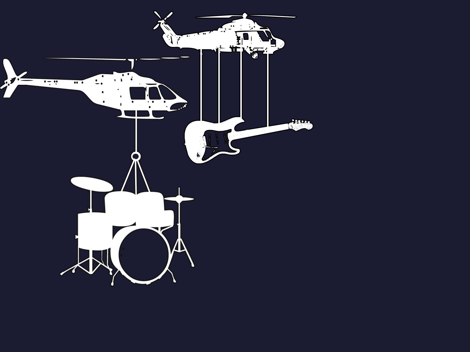 Helicopters Music Guitar Drums HD Wallpaper Desktop And