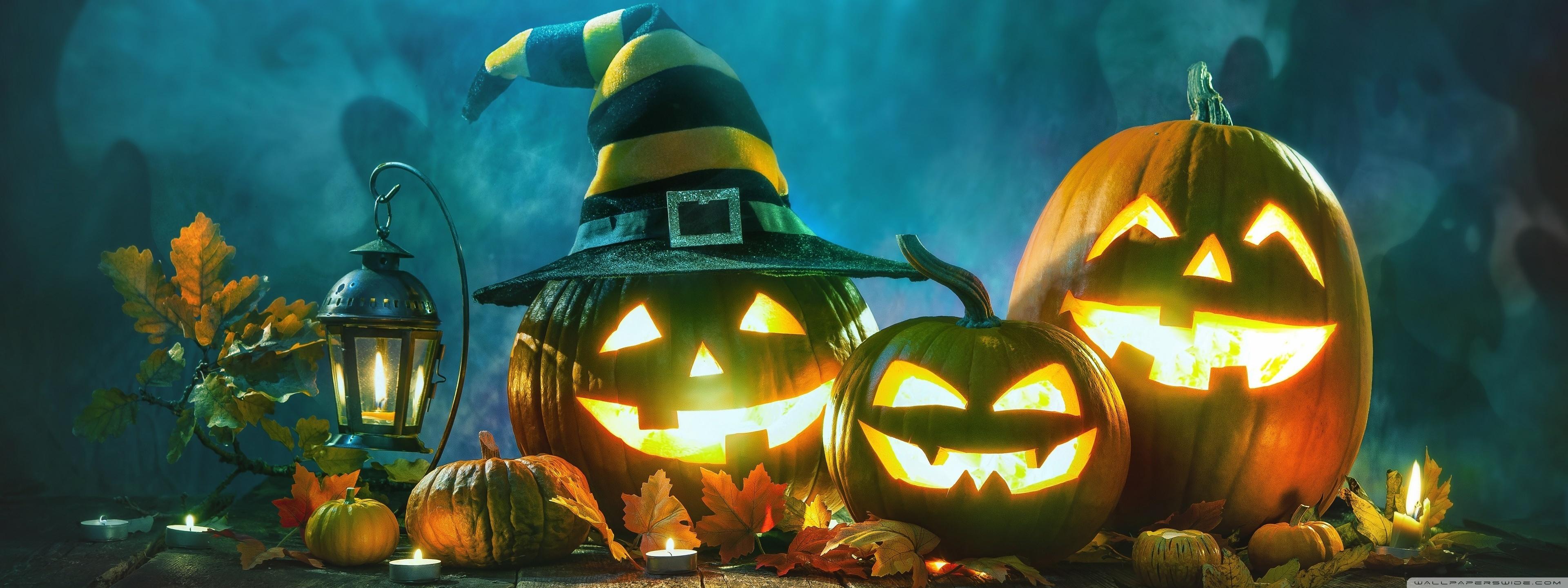 Halloween Pumpkins Jack O Lanterns Ultra HD Desktop Background