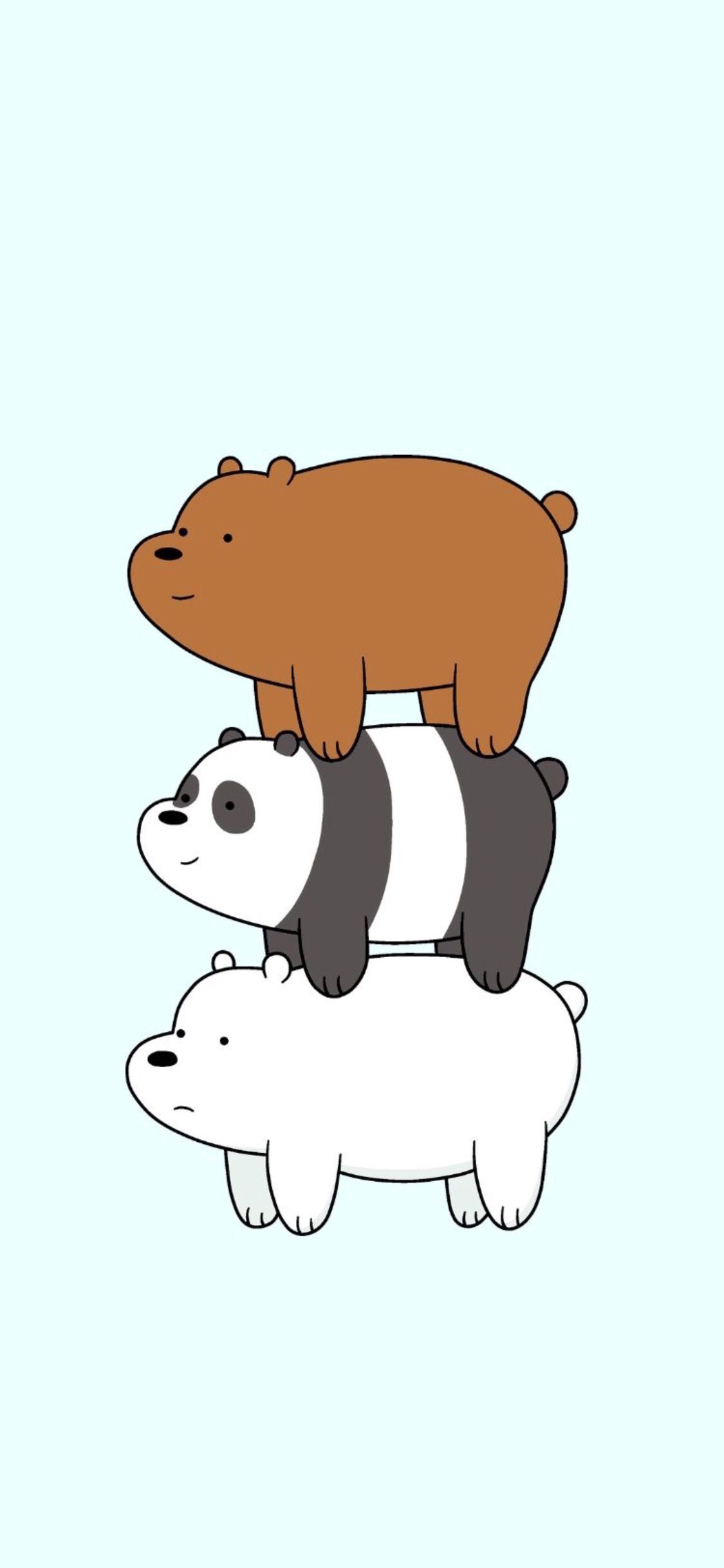 We Bare Bears Wallpaper For iPhone X Kartun Hewan Beruang