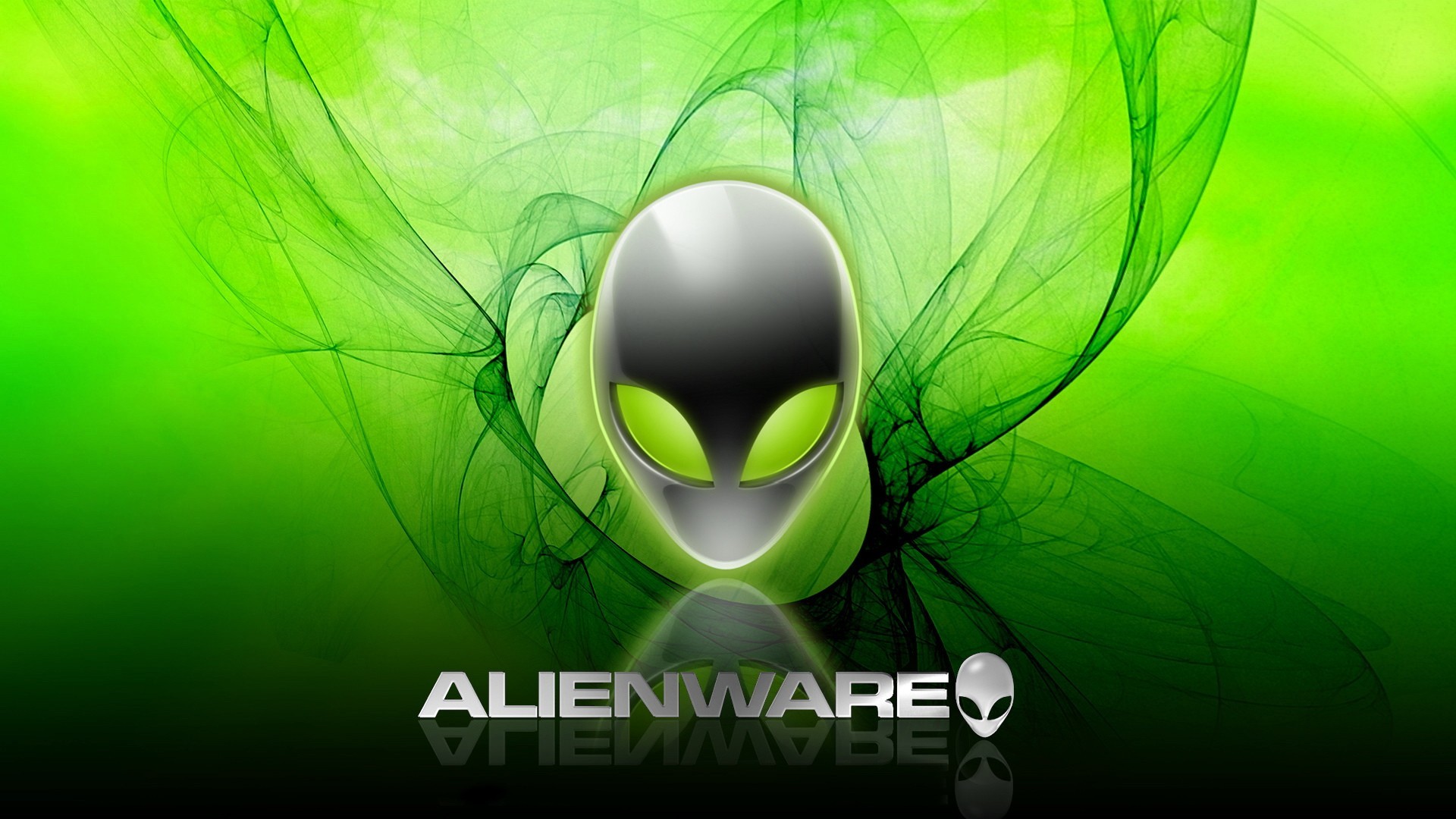 Pics Photos   Alienware Green Background Wallpaper High