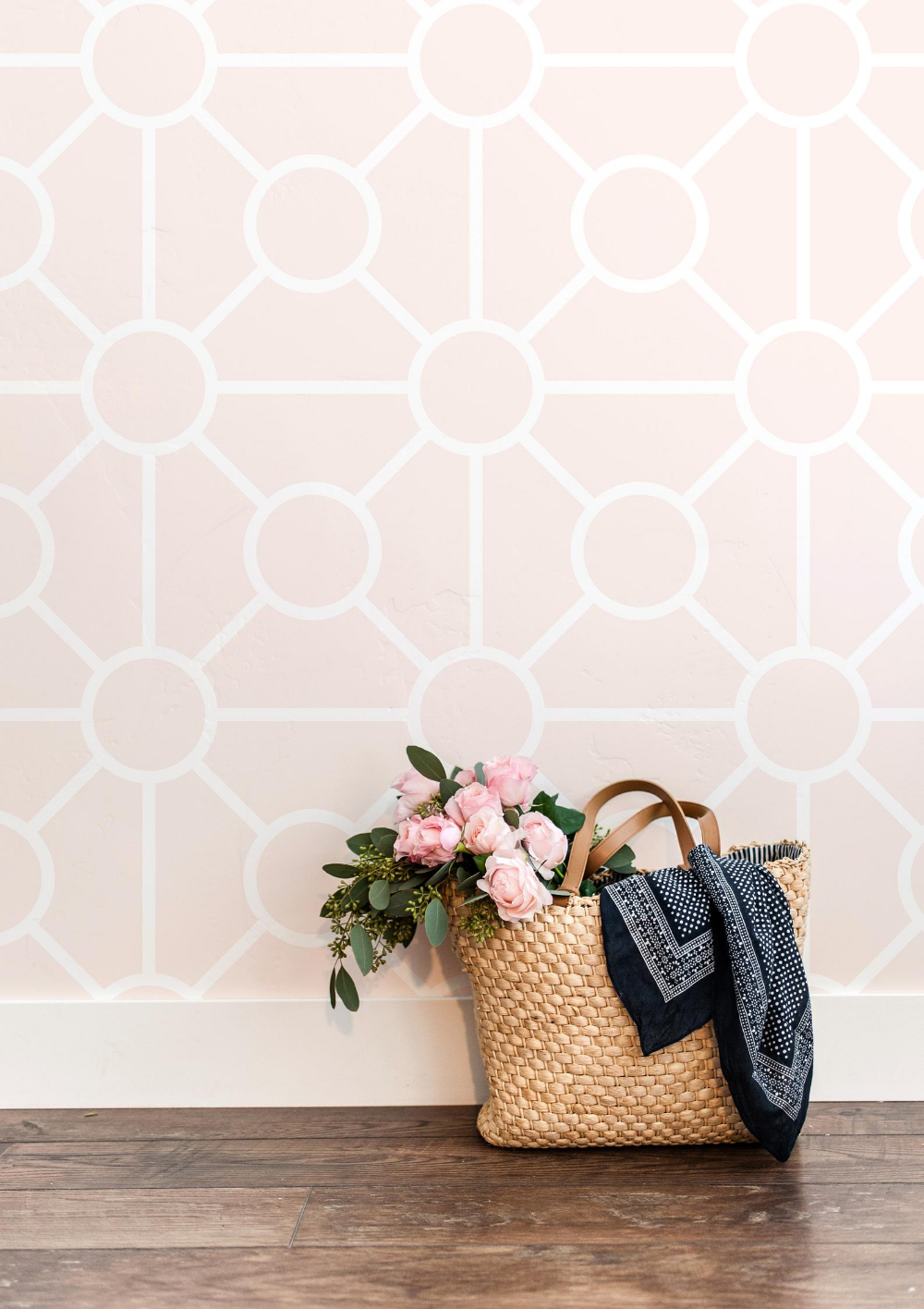 Pink Geometric Peel And Stick Wallpaper Blush Accent Wall