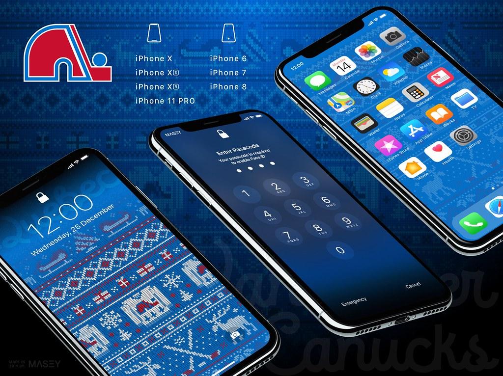 Quebec Nordiques Nhl Christmas Ugly Sweater iPhone Wallp